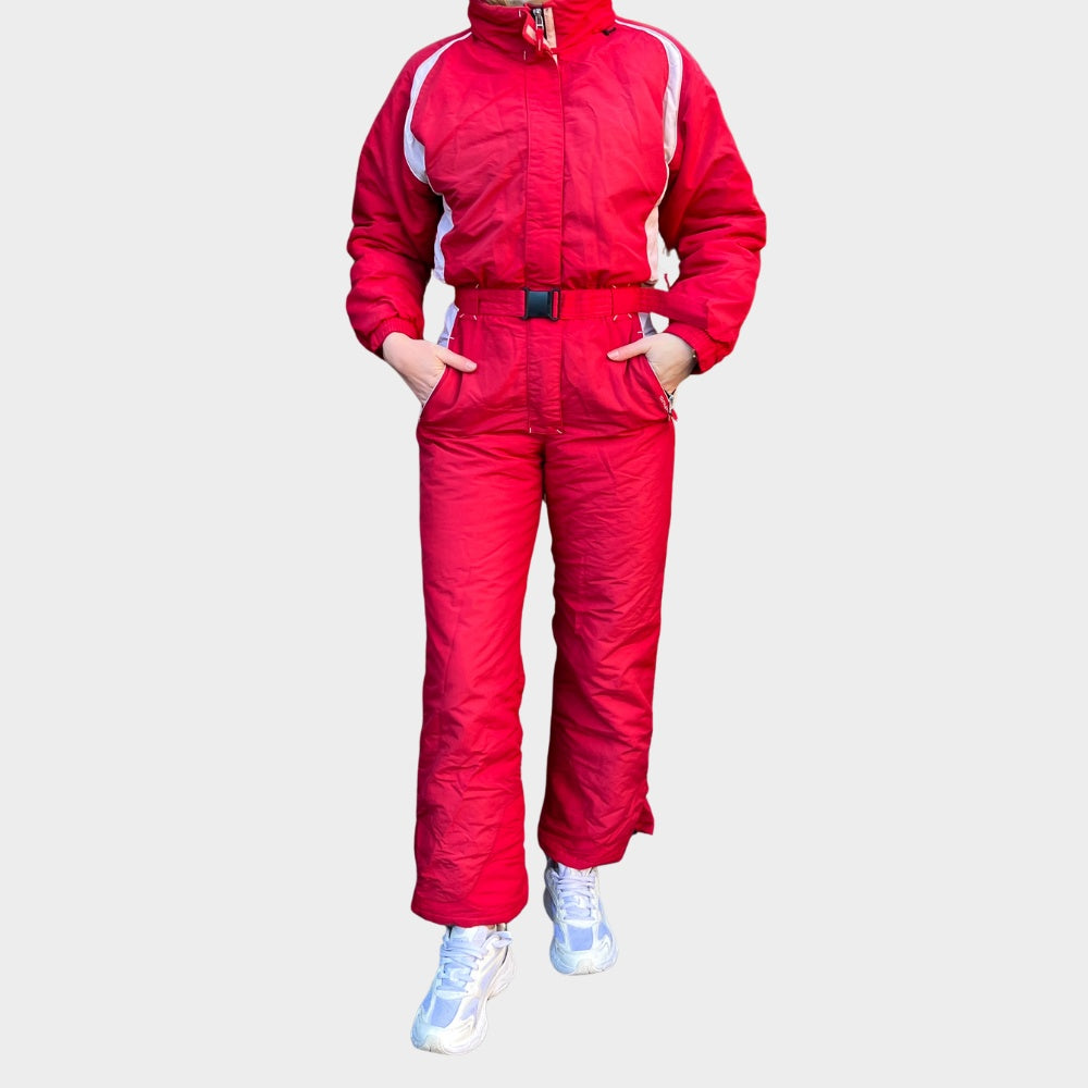 Vintage retro skisuit, ski-pak en skioverall jaren '80/'90, felgekleurde retro après-ski outfit voor carnaval 🎭, foute feestoutfit 🎿 en wintersport bij Retroskipakken.nl